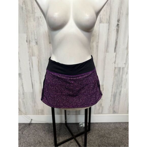 LULULEMON PACE RIVAL SKIRT 2 SIZE-6  Flashback Static Powdered Rose Tender Viole - Picture 12 of 15